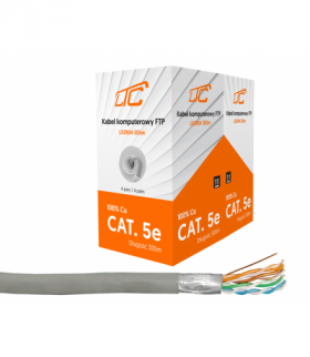 Kabel komputerowy - skrętka FTP 5e, 100% Cu 305m LX2904 305M