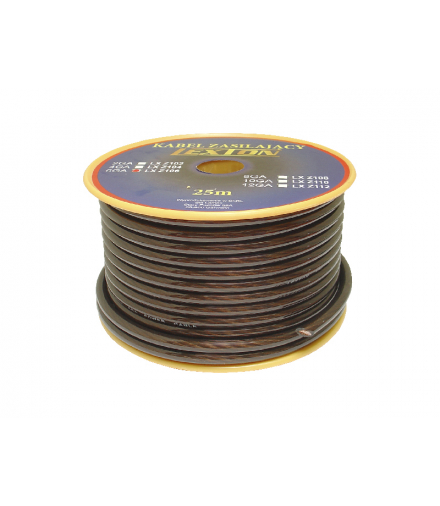 Kabel zasilający samochodowy Car Audio LEXTON 6GA/8mm CCA czarny 25m LXZ106CZAR