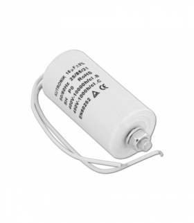 Kondensator silnikowy 16uF/450VAC z przewodami. LXKON22