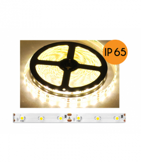 Sznur diodowy 5050 ECO wodoodporny, światło ciepłe białe, 300 diod, 5m, IP65, białe podłoże. LXL172