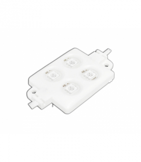 Moduł LED-5050 4 diody, niebieski, wodoodporny LXL184