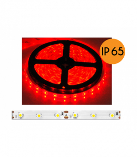 Sznur diodowy ECO IP65, czerwony, 300 diod 5m, białe podłoże, SMD2835. LXL147
