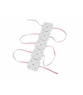 Moduł LED-5050 4 diody, czerwony, wodoodporny LXL183