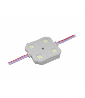 Moduł LED-5050 4 diody, światło zimne białe, wodoodporny LXL182