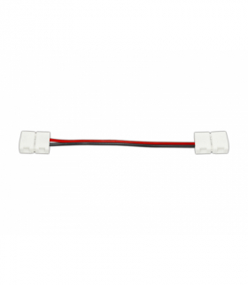 Złącze taśmy LED 8mm, dwustronny zatrzask z przewodami. LX1046