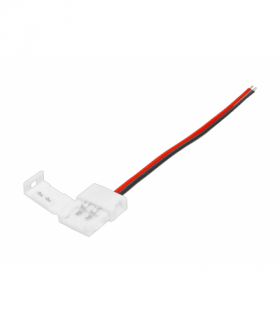 Złącze taśmy LED 10mm, zatrzask z przewodami. LX1071