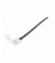 Złącze taśmy LED RGB 10mm, zatrzask z przewodami. LX1075