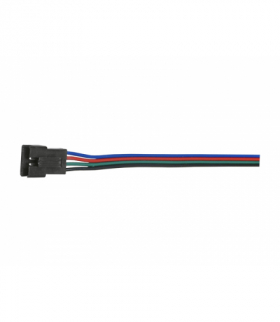 Złącze taśmy LED - gniazdo RGB z przewodami. LX1043