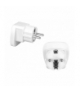 Adapter podróżny, przejście AC Wtyk PL - Gniazdo Uniwersalne HQ z zabezpieczeniem. LX6047