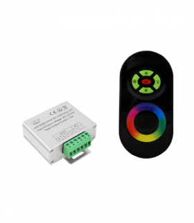 Sterownik RGB TRF80B 144W radiowy, pilot dotykowy, czarny. LXTRF80B