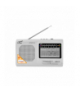 Radio przenośne LTC-2016 WILGA USB z wbudowanym akumulatorem, srebrne. LXLTC2016