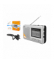 Radio przenośne LTC-2016 WILGA USB z wbudowanym akumulatorem, srebrne. LXLTC2016