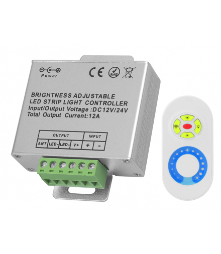 Sterownik do taśm LED 10A, pilot dotykowy. LXTRF73