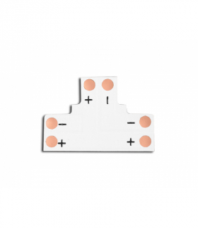 Złącze (konektor) taśmy LED PCB typu "T" 8mm, 2pin. LX1079