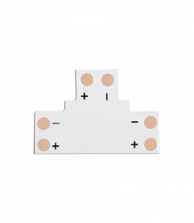 Złącze (konektor) taśmy LED PCB typu "T" 10mm, 2pin. LX1080