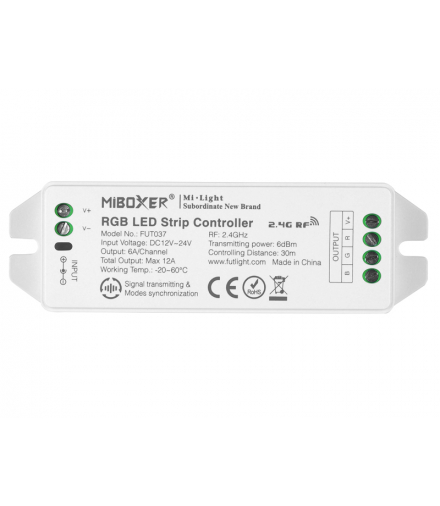 Sterownik RGB Mi-Light odbiornik 216W, 4-strefy, sterowanie radiowe, funkcja ściemniania. LXRF216RGB4