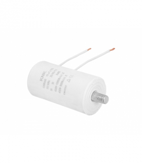 Kondensator silnikowy 10uF/450VAC z przewodem. LXKON31