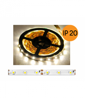 Sznur diodowy ECO IP20, światło neutralne białe (4000K), 300 diod, 5m, białe podłoże, SMD2835 LXL093N