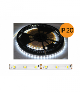 Sznur diodowy ECO IP20, światło ciepłe białe, 60diod/m, 25m, białe podłoże, SMD2835. LXL5107
