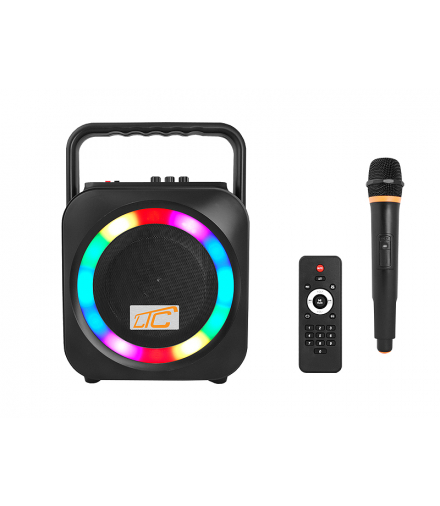 Głośnik Power Audio Disco LTC PA100 BT, SD, USB, FM, REC, MIC, RGB, 15 W, 120 W. LXPA100