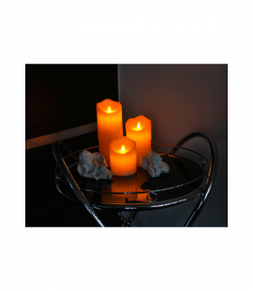 Świeca LTC, woskowa LED 7.5 x 17.5 cm, biała. LXSLED13