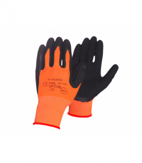 Rękawice ochronne 10" LATEX PIANKA ORANGE *12 SUPER L2003 (12par) LXOR25