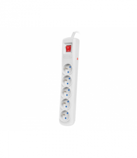 Armac R5 Listwa zasilająca przeciwprzepięciowa, 5 gniazd, przewód 3m, szara ARMAC R5 3M GRAY