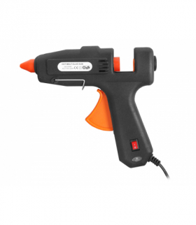 Pistolet do kleju, klejarka LTC DUŻA 100W z włacznikiem LED, czarna, ABS HQ. LXKL103