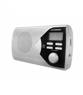 Radio przenośne HYUNDAI PR200S wyświetlacz LCD, zegar, budzik, AUX srebrne. LXPR200S