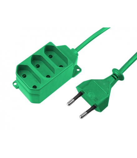 Przedłużacz sieciowy-362 1.5m 3Gn, zielony, choinkowy. LXPS362/1