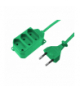 Przedłużacz sieciowy-362 3m 3Gn, zielony, choinkowy. LXPS362/3