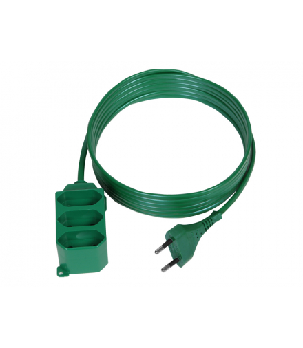 Przedłużacz sieciowy-362 5m, 3Gn, zielony, choinkowy. LXPS362/5