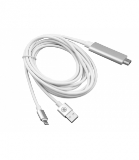 Kabel IPHONE MHL HDMI/Lightning+USB, 2M, HQ. LXMHL11