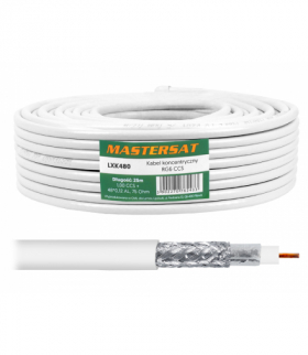 Kabel koncentryczny RG6 CCS 25m Mastersat. LXK480