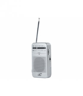 Radio przenośne kieszonkowe małe LTC LEGA , AM/FM,jack na słuchawki, srebrne. LXLTC2029