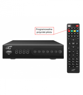 Tuner, Dekoder DVB-T-2 TV naziemnej LTC HDT104 z pilotem programowalnym, H.265. LXHDT104