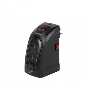 Termowentylator regulowany LTC z grzałką ceramiczną, 230 V, 400 W, do gniazdka, czarny. LXWT12