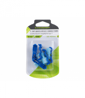 Szybkozłączki zaciskane rozgałęźne typ-T, niebieskie, 2.5-4.0 mm, 15 A max, op. 5szt. LXETS161