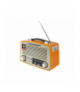 Radio przenośne FM/USB/SD/AUX/BT, retro, akumulator, złote. LXMD1700BT/Z