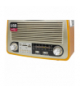 Radio przenośne FM/USB/SD/AUX/BT, retro, akumulator, złote. LXMD1700BT/Z