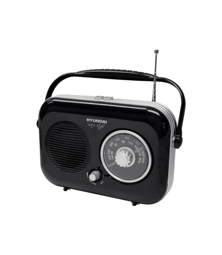 Radio Retro Hyundai PR 100, czarne. LXPR100