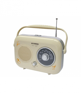 Radio Retro Hyundai PR 100B, kremowe. LXPR100B
