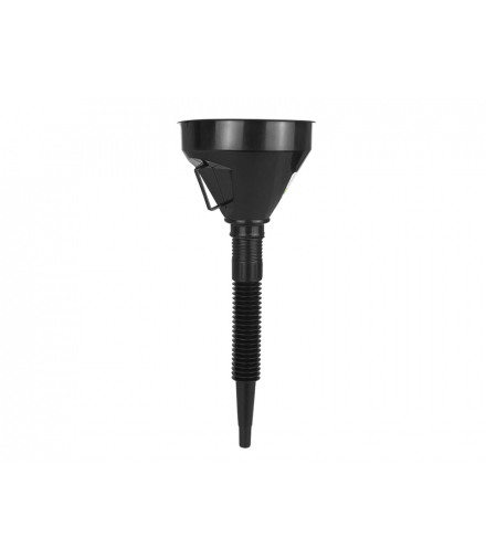 Lejek plastikowy czarny, okrągły, dwuczęściowy, z sitkiem, 58212. LX58212