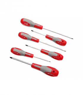 Wkrętaki płasko-krzyżowe, kpl. 6 elem. XFT15060. LXN245