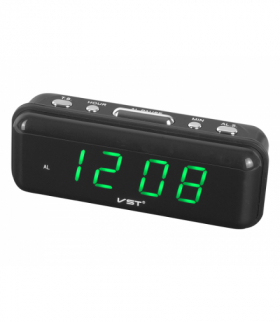 Budzik LED VST-738, zielony. LXVST738Z