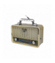 Radio przenośne FM/USB/SD/AUX/BT Retro złote akumulator LXMD1908Z