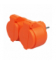 Rozgałęźnik podwójny 2x2P+Z,16 A, 250 V, IP44. LXW97745