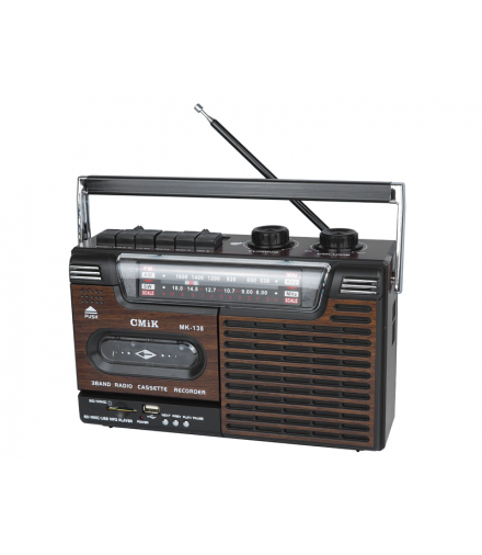 Radio przenośne OLD STYLE MK-138, kaseta, USB, SD Card, AUX. LXMK138