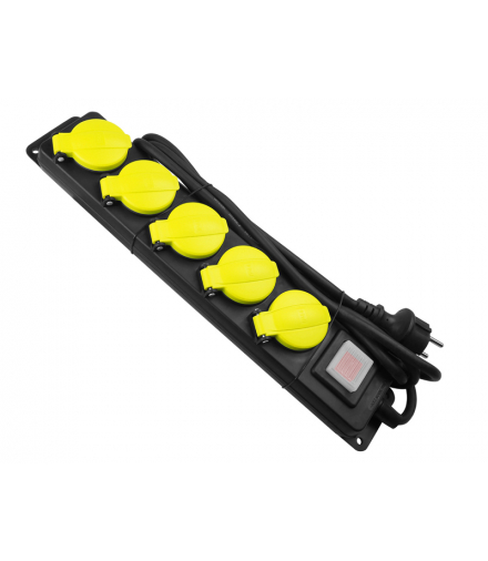 Przedłużacz warsztatowy 5 x 230 V IP44 H05RR-F 3G 1,5, 3 m. LX99487