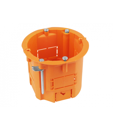 Puszka końcowa jednokrotna 60 x 60 p/t, głęboka, do płyt gipsowych, pomarańczowy. LXPK-60/60G